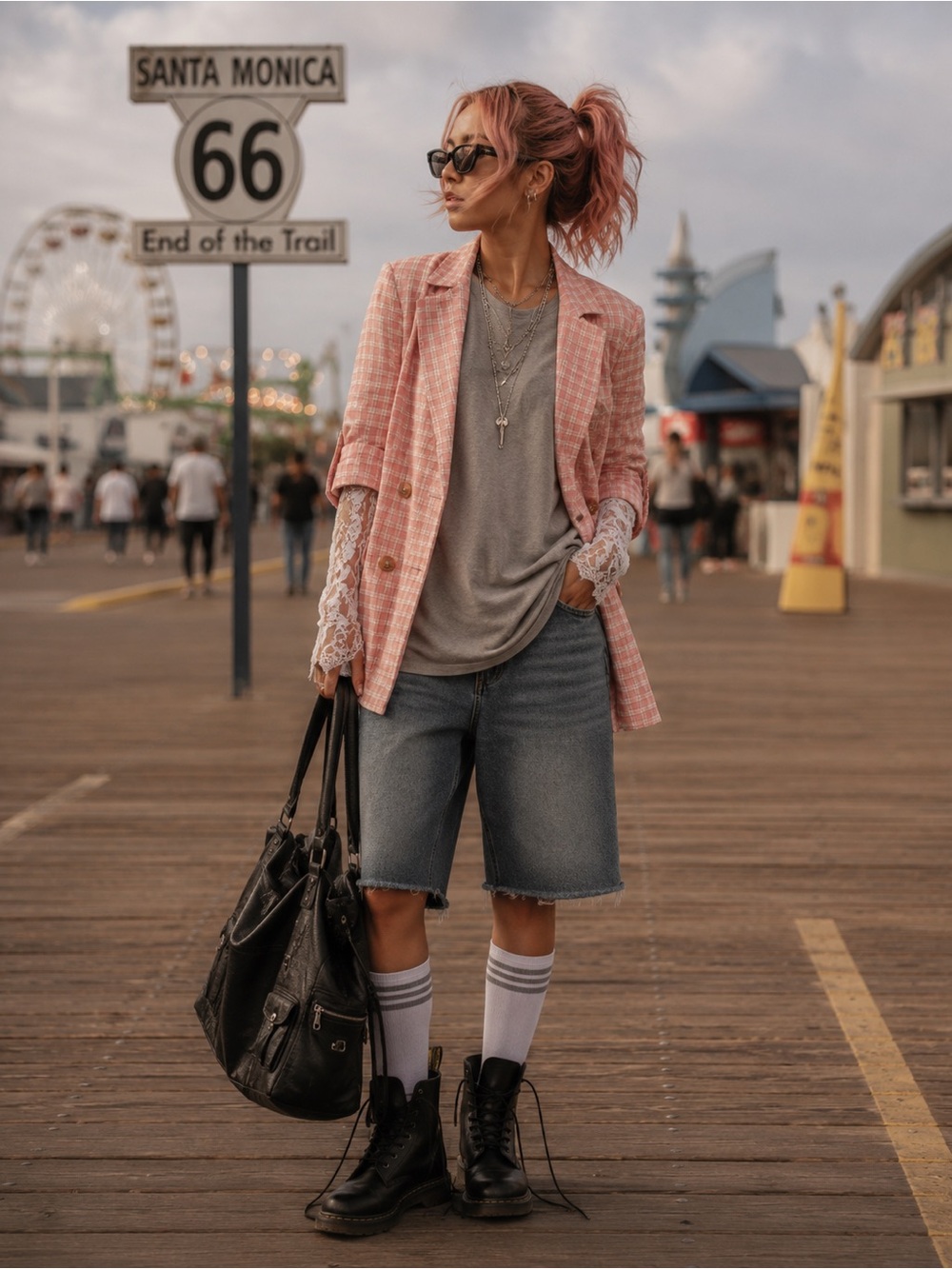 Free People Olivia Gingham blazer size S very good condition